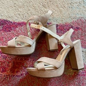Nude Platform Heels 9.5